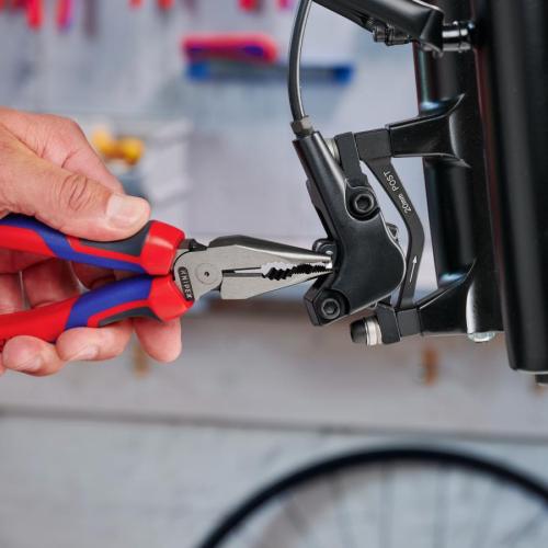 Knipex Needle-Nose Combination Pliers with Comfort Handles Black Atramentized 185mm 08 22 185
